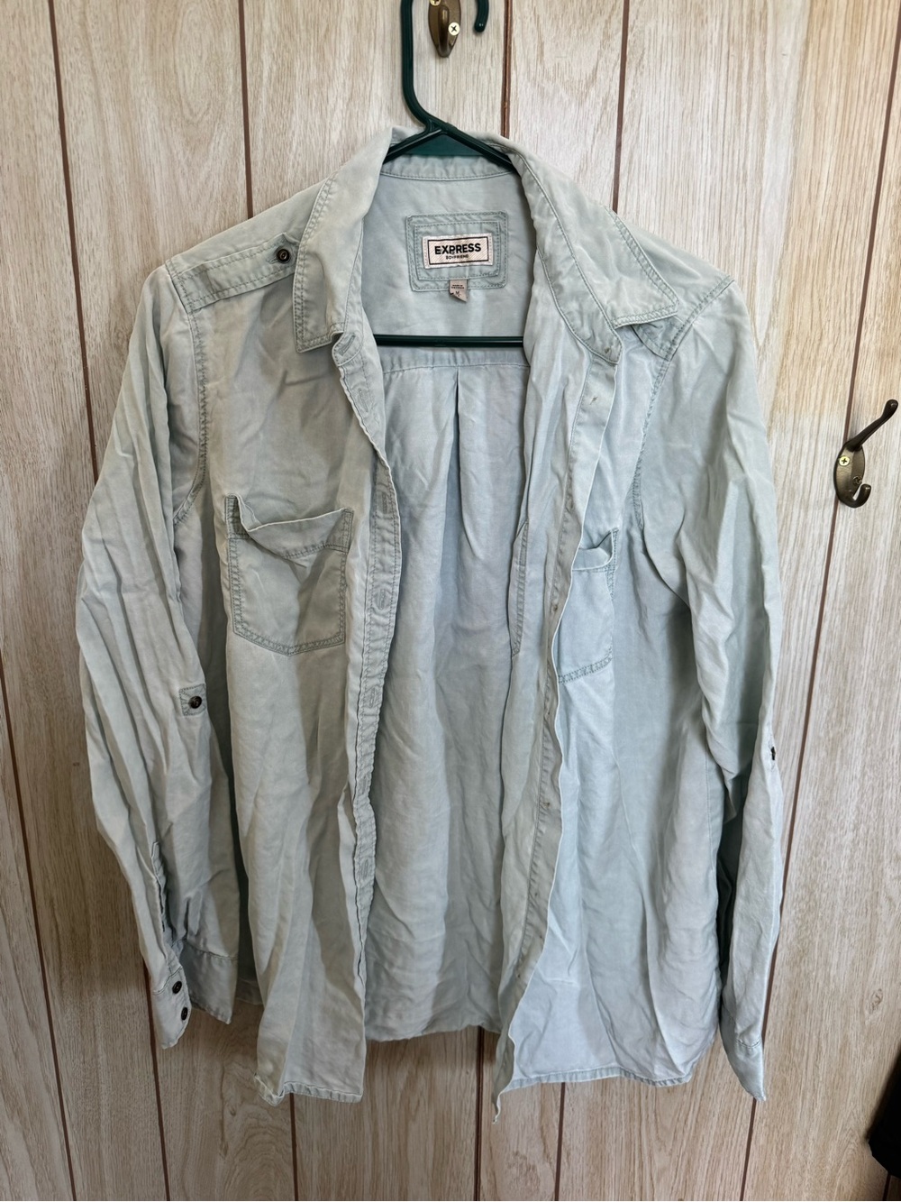 Express Women’s light green Lightweight Shirt Jacket
